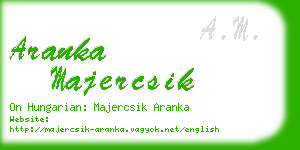 aranka majercsik business card